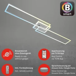 Frame S LED-loftlampe CCT 110x24,8 cm, aluminium