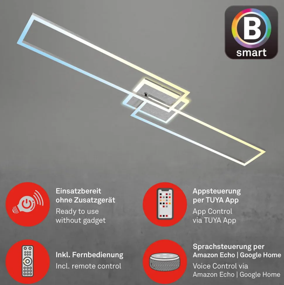 Frame S LED-loftlampe CCT 110x24,8 cm, aluminium