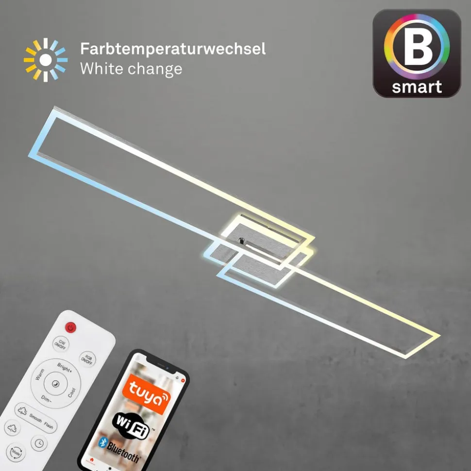 Frame S LED-loftlampe CCT 110x24,8 cm, aluminium