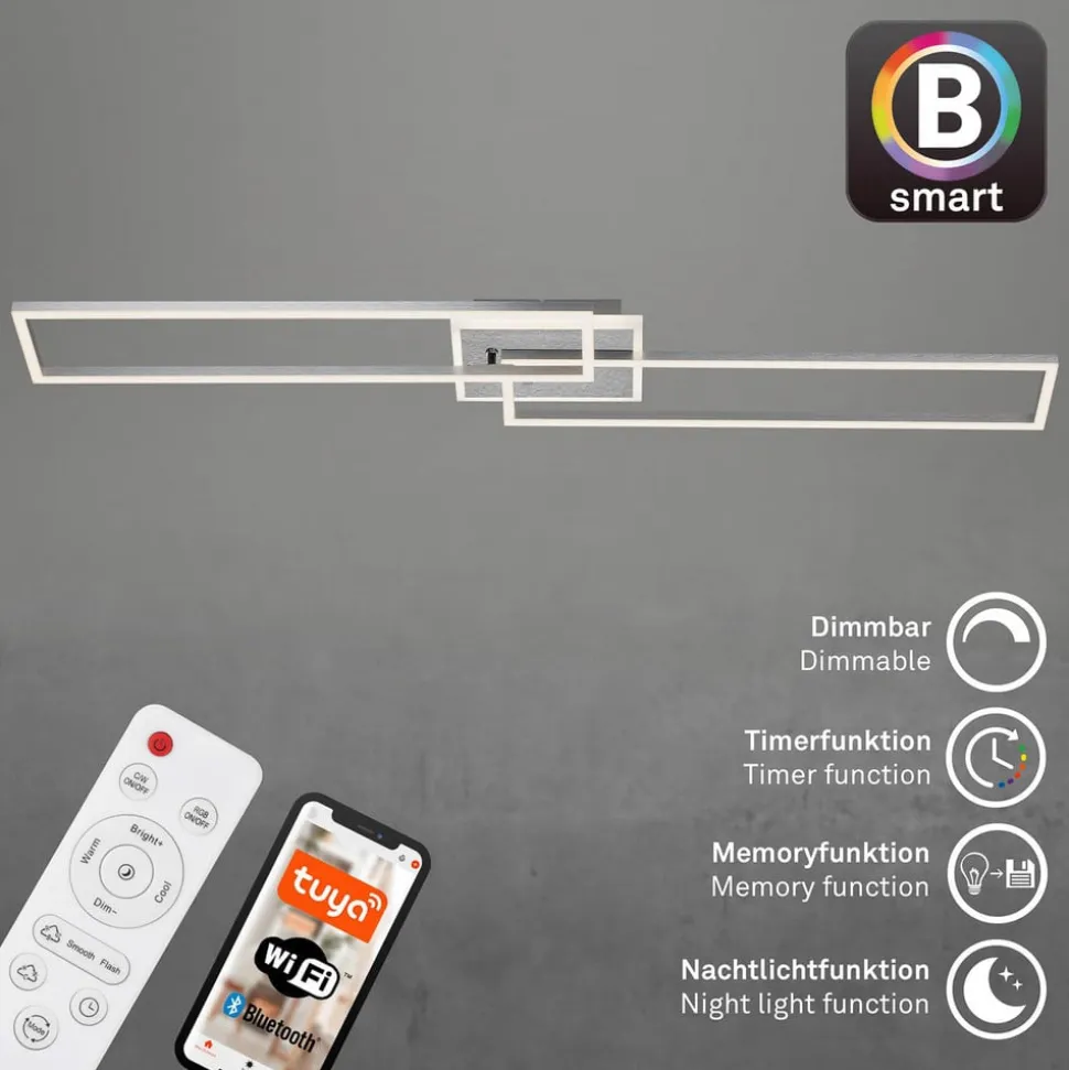 Frame S LED-loftlampe CCT 110x24,8 cm, aluminium