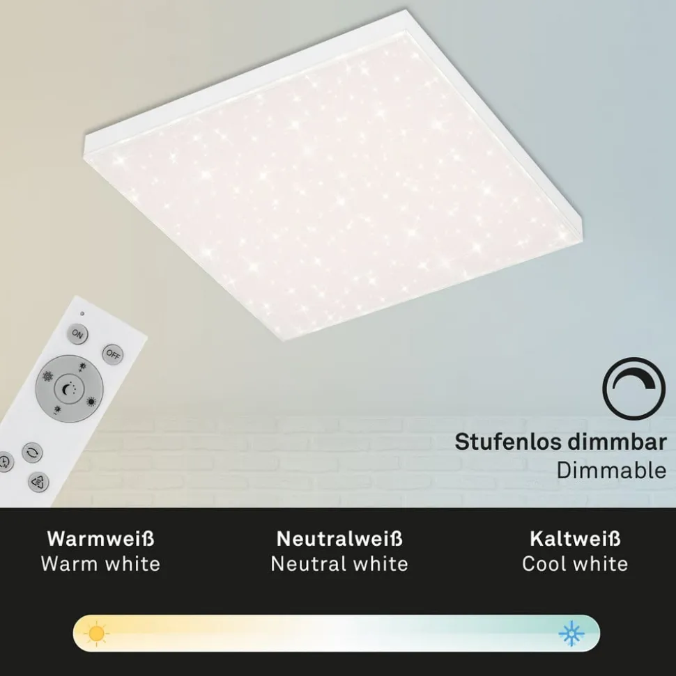 Frameless CCT LED-stjernehimmel, 45 x 45 cm