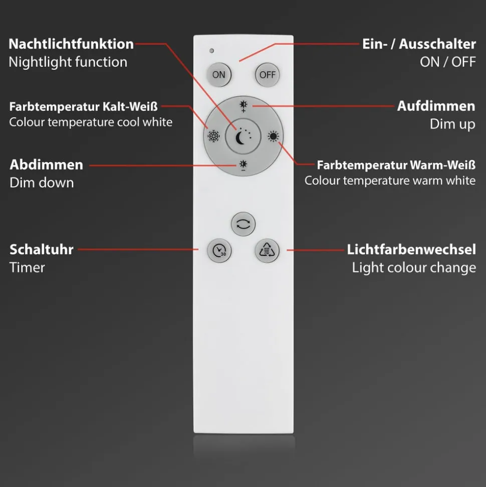 Frameless CCT LED-stjernehimmel, 45 x 45 cm
