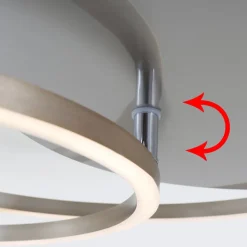 Frames LED-loftlampe, 2 ringe, kan drejes