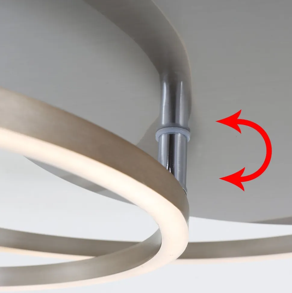 Frames LED-loftlampe, 2 ringe, kan drejes