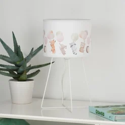 Freddy bordlampe, farverig, dyr, E14, højde 32,5 cm