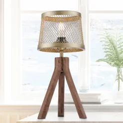 Frederik bordlampe i træ, trefod