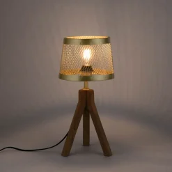 Frederik bordlampe i træ, trefod