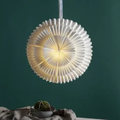 Frost dekostjerne, papir uden fatning Ø 50 cm hvid