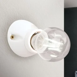 Frost keramisk væglampe, hvid