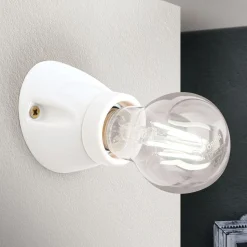 Frost keramisk væglampe, hvid