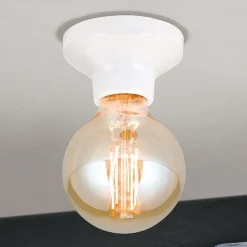 Frost loftlampe af keramik, hvid