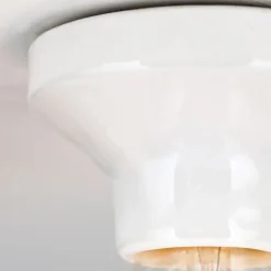 Frost loftlampe af keramik, hvid