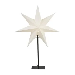 Frozen stående stjerne 7-takket, sort/stjerne hvid