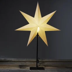 Frozen stående stjerne 7-takket, sort/stjerne hvid