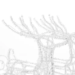 Funklende LED udendørs dekoration rensdyr med slæde