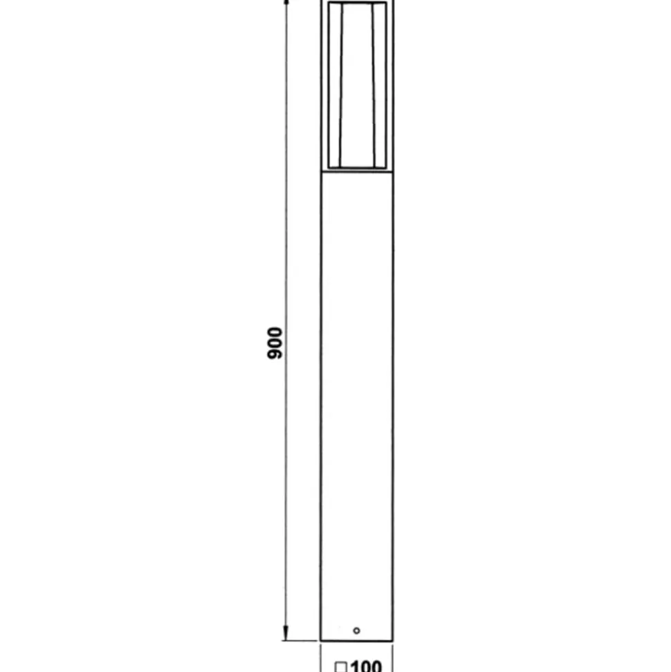 Gadebelysning 285 i sort