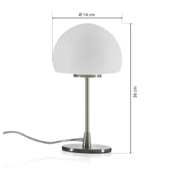 Gaia Big bordlampe med touchfunktion, hvid