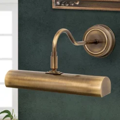 Gallerilampe Lariga, antik messing, 25 cm