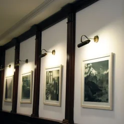 Gallerilampe Lariga, antik messing, 25 cm