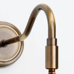 Gallerilampe Lariga, antik messing, 25 cm