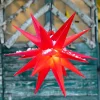 Ganesha stjerne til udendørs brug, rød, 18 takker