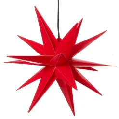 Ganesha stjerne til udendørs brug, rød, 18 takker