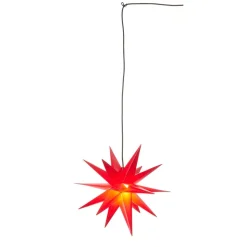 Ganesha stjerne til udendørs brug, rød, 18 takker