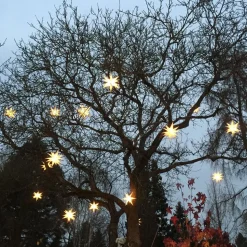 Ganesha stjerne til udendørs brug, rød, 18 takker
