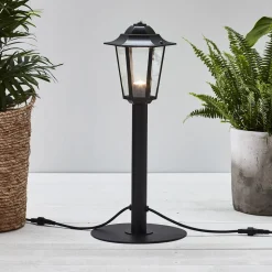 Garden 24 LED-gadelampe lygte, sort, 3W