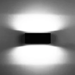 Gemini udendørs LED-væglampe, 22 cm, 4.000K, antracit