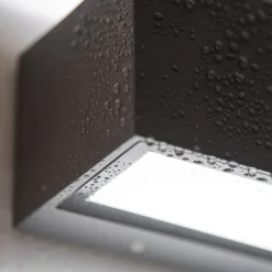 Gemini udendørs LED-væglampe, 22 cm, 4.000K, antracit