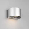 Genopladelig LED-væglampe til udendørs brug Talent, titanfarvet, bredde 16