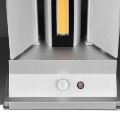 Genopladelig LED-væglampe til udendørs brug Talent, titanfarvet, bredde 16