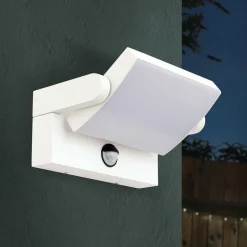 Ginger udendørs LED-væglampe med sensor hvid, IP54