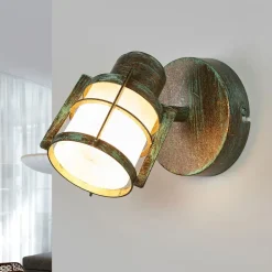 Giorgi - væglampe i spanskgrønt optik