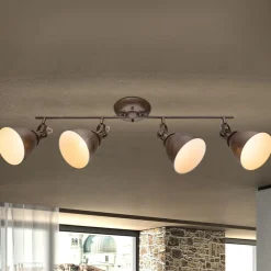 Giorgio - loftspot med 4 lyskilder i rustbrun