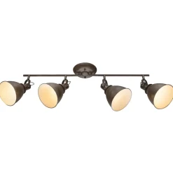 Giorgio - loftspot med 4 lyskilder i rustbrun