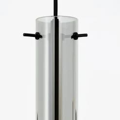 Glasini hængelampe, Ø 14,5 cm, røgfarvet grå, glas