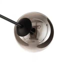 Glassy loftlampe, sort, grafit, glas, 6 lyskilder, E14