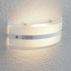 Glas-væglampe Zinka med LED, 25 cm