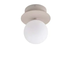 Globen Lighting væglampe ART DECO, beige/hvid Ø 16 cm IP44