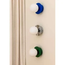 Globen Lighting væglampe ART DECO, blå/hvid, Ø 16 cm, IP44