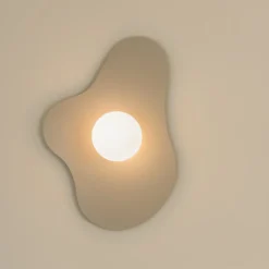 Globen Lighting væglampe ILLUSION, beige, glas, 60 cm