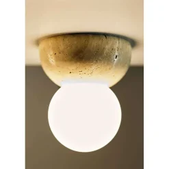 Globen Lighting væglampe Torrano, beige, Ø 13 cm IP44