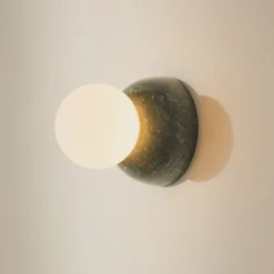 Globen Lighting væglampe Torrano 13, grøn, glas, IP44