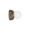 Globen Lighting væglampe Torrano, brun, Ø 13 cm IP44