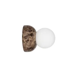 Globen Lighting væglampe Torrano, brun, Ø 13 cm IP44