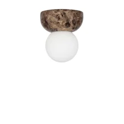 Globen Lighting væglampe Torrano, brun, Ø 13 cm IP44