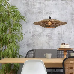 GOOD & MOJO Bali pendellampe af bambus, Ø 60 cm