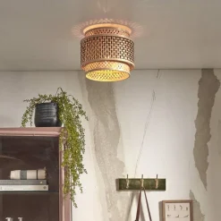 GOOD & MOJO Bhutan loftslampe, bambus, Ø 25 cm